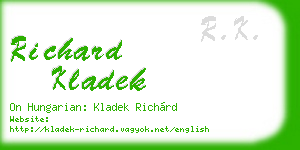 richard kladek business card