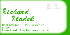 richard kladek business card